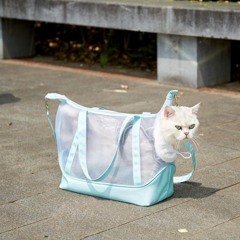 Pet Sling Carrier for 3-8 lbs Small Dogs & Cats,Outdoor Shoulder Bag with Adjustable Straps,Puppy Sling,Light Cat Pouch for Travel & Walking (Mint Green) Mint Green - PawsPlanet Australia