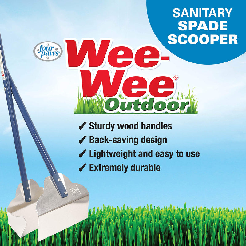 Four Paws Wee-Wee Pooper Scoopers for Dogs l Outdoor Rake l Spade & Pan l Pooper Scooper Set Spade Scooper 5.25" x 7" x 33.5" - PawsPlanet Australia