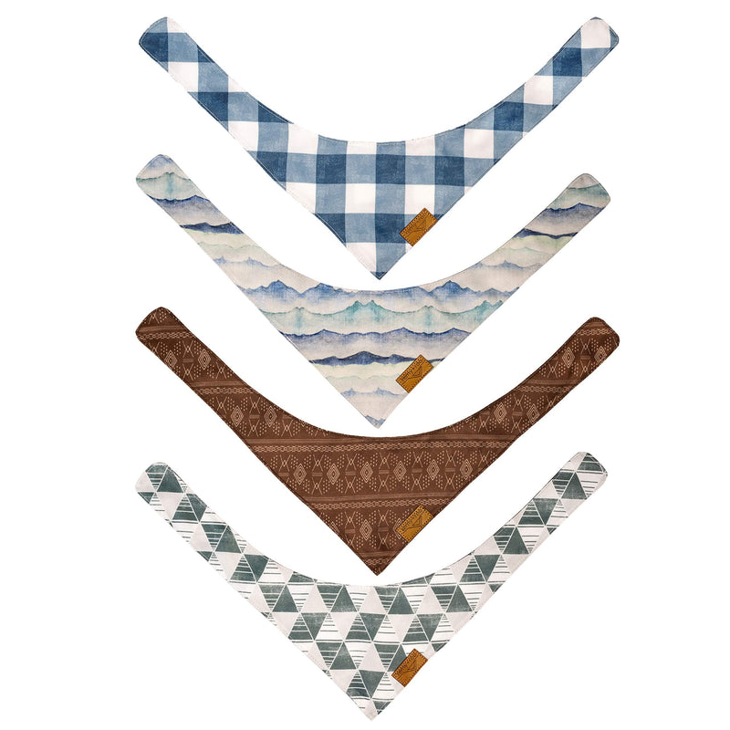 Remy+Roo Small Dog Bandanas - 4 Pack Ryan Set | Premium Durable Adjustable Polyester Fabric | Patented Shape Boy Dog Bandana, Trendy Pattrens | Pack of Thanksgiving Bandanas for Dogs - PawsPlanet Australia