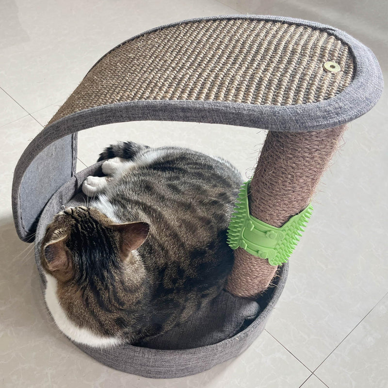 Cat Self Groomer Brush Adjustable Corner Cat Face Itch Scratching Brush Table Leg Silicone Self Massage Comb for Indoor Long and Short Haired Kitten Cats - 2 Pack (Green) Green - PawsPlanet Australia