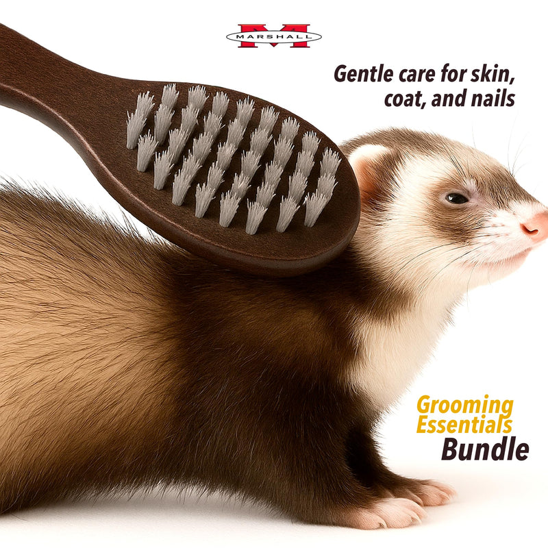 Marshall Ferret Grooming Bundle – Aloe Waterless Shampoo 5 oz, Nail Clippers, and Grooming Brush – Convenient Set for Freshness, Healthy Coat, and Nail Care - PawsPlanet Australia