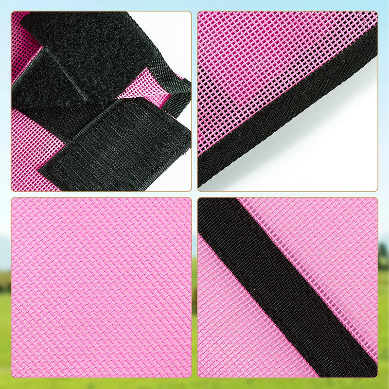 4 Sets Fly Boots Loose Fitting & Non-Slip Horse Fly Leggings No More Horsefly Nuisance Greatly Reduce Stomping Breathable with Natural Air Flow Pink