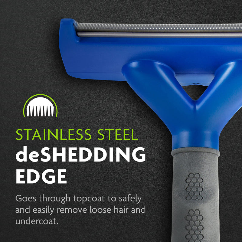 FURminator Undercoat Deshedding Tool for Dogs, Deshedding Brush for Dogs, Removes Loose Hair and Combats Dog Shedding short hair - new model Large