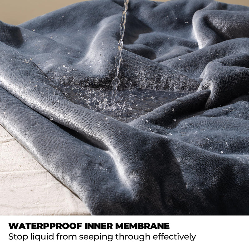 Sunheir Waterproof Dog Blankets for Large Dogs - Cat Blanket Washable for Couch Protection, Soft Sherpa Fleece Puppy Throw Blanket to Prevent Urine Leaks & Protects Furniture, 40"X 50", Grey L(40x50") - PawsPlanet Australia