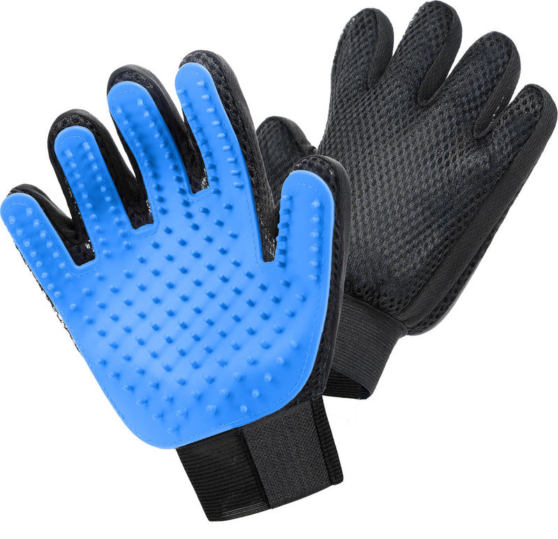 Maxpower Planet Hair Brush & Grooming Gloves for Dogs and Cats - Blue - PawsPlanet Australia