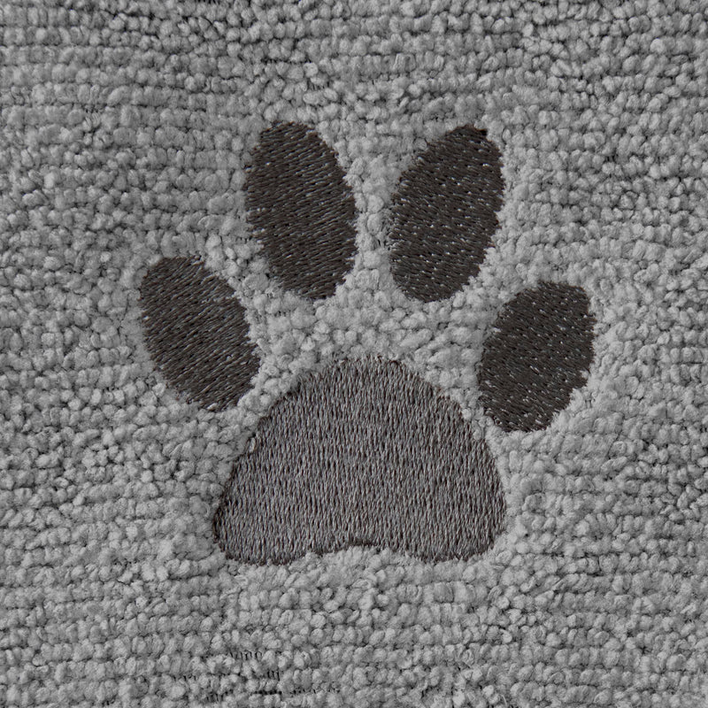 Ritz Premium Embroidered Microfiber Pet Towel (3-Pack), 18" x 28", Highly Absorbent, Fast-Drying, Long-Lasting, Super Soft 80% Polyester and 20% Polyamide Pet Cloth, Grey Paw Spa Grey Small (Pack of 3) - PawsPlanet Australia