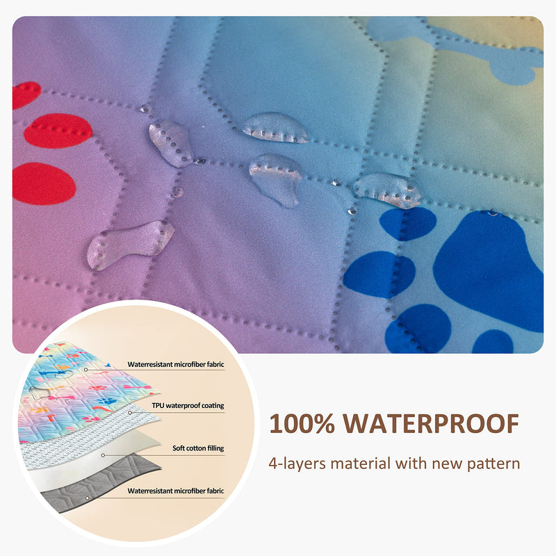 Waterproof Dog Bed Covers for Couch Protection Dog Pet Blanket Furniture Protector (52"x82",Colourful+Grey) Colourful+grey 52“X82” - PawsPlanet Australia