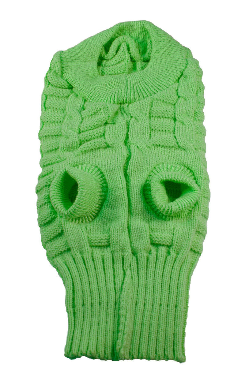 Woolen Turtleneck Sweater, Large, Green - PawsPlanet Australia