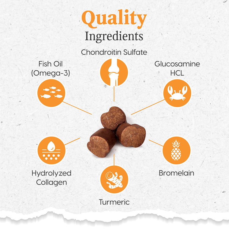 ARK NATURALS Gray Muzzle Old Dogs Happy Joints Chews for Large Breed Dogs, Vet Recommended to Support Cartilage and Joint Function, 500 mg Glucosamine, 16.5 oz Bag, Packaging May Vary (71008) Max Strength