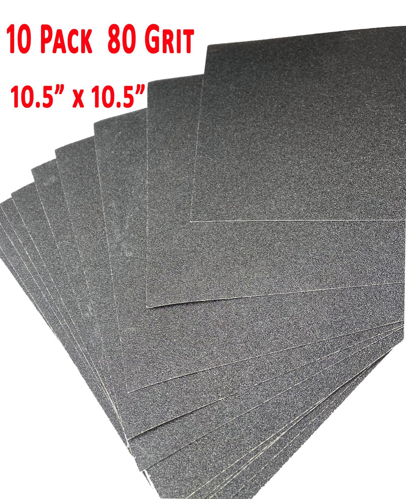 10 - Pack 10.5" x 10.5" 27cm x 27cm Abrasive Sheets Sand Paper 80 grit Replacement Removeable Adhesive Backing Dog Scratch Pad Nails Grinder Trimmers Clipper Board Paw Claw cat k9 Emery File Replacement 80 Grit Abrasive Sheerts - 10 pack - PawsPlanet Australia