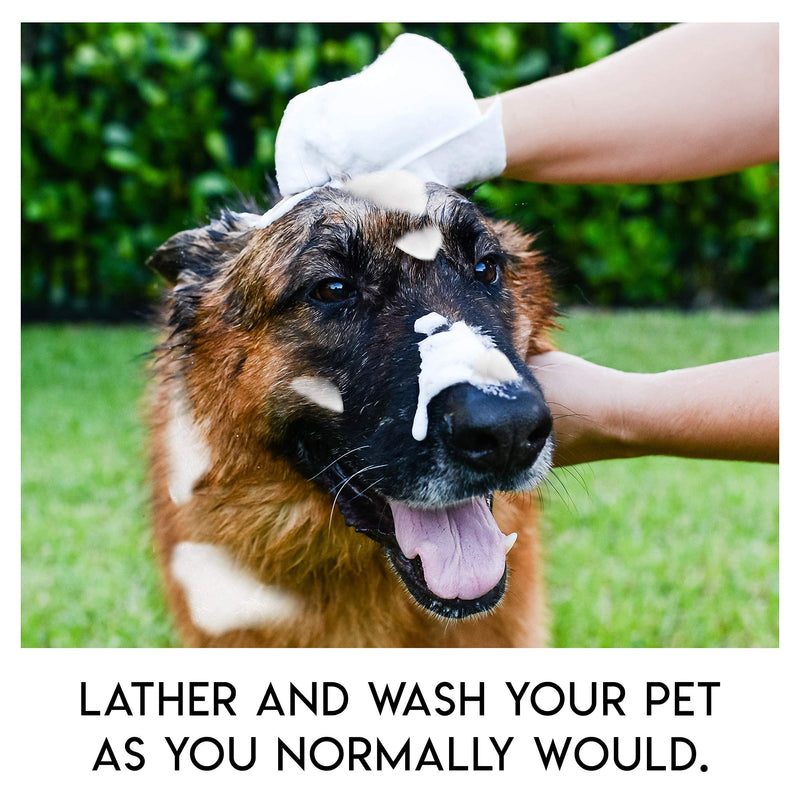 ScrubbyPet No Rinse Pet Wipes- Use Pet Bathing, Pet Grooming Pet Washing, Simple to Use,Just Lather, Wipe, Dry. Excellent Sensitive Skin. The Ideal Pet Wipes Bathing Your Pet Dog Cat. 5 - Count Mittens - PawsPlanet Australia