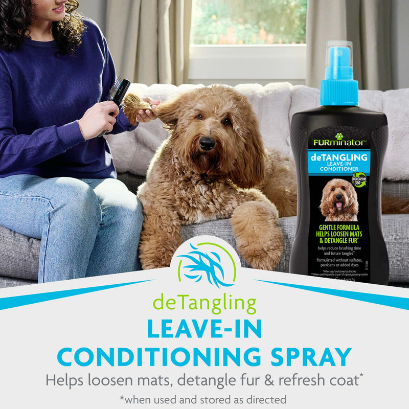 FURminator deTangling Leave-in Conditioner Spray, 8.5 Ounces, Lightly Scented, Gentle Ingredients Keep Coat and Skin Moisturized - PawsPlanet Australia