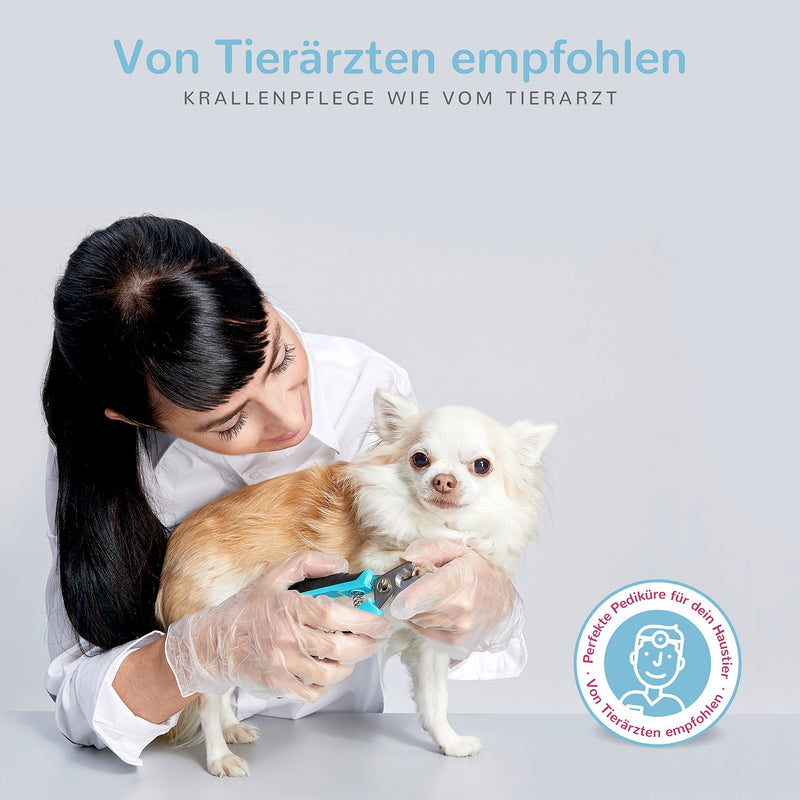 Professional claw clipper for dogs with Safety Guard - 100% splinter-free through sharpest stainless steel blades - Claw clipper + claw file + e-book - Professional claw cutter dog - PawsPlanet Australia