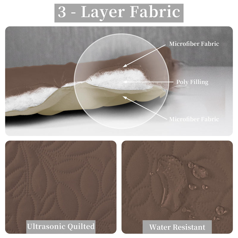 Easy-Going Waterproof Dog Bed Cover Reversible Leak Proof Pet Blanket Replacement Mat for Furniture Washable Couch Cover Sofa Cover for Dogs Cat(82x102 Inch, Brown/Beige) 82x102 Inch - PawsPlanet Australia