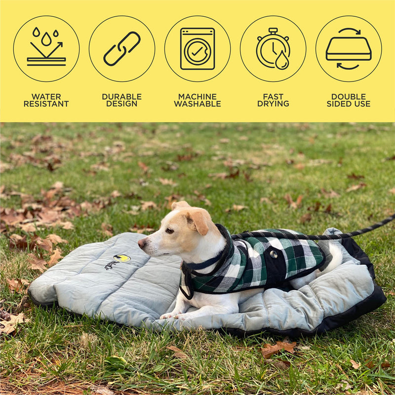 Travel Pet Bed with Built in Bag, All One Piece, Portable, Packable, Washable | for Outdoors, Camping, Hiking, Doggy Daycare for Dog and Cat - PawsPlanet Australia