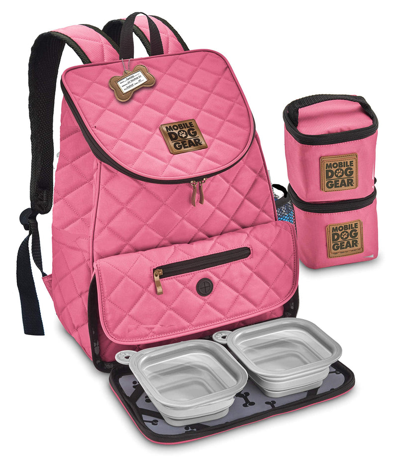 Mobile Dog Gear Unisex Weekender Backpack™ Pink One Size One Size 13.0"L x 7.0"W x 16.0"H - PawsPlanet Australia