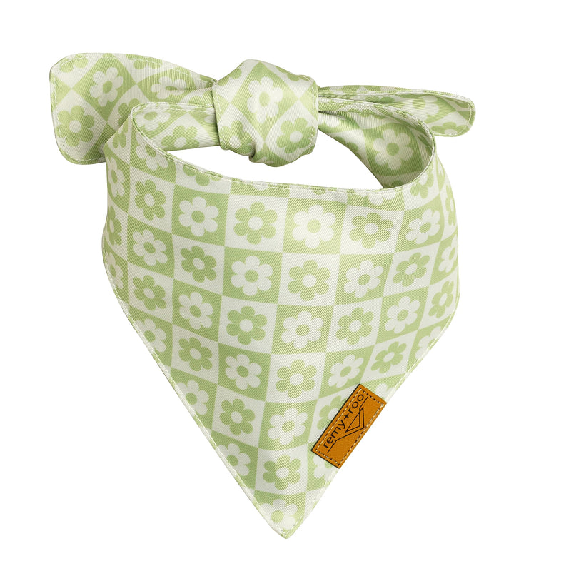 Remy+Roo Extra Large Spring Dog Bandanas - 4 Pack Daisy Set | Premium Durable Adjustable Polyester Fabric | Patented Shape Girl Dog Bandana, Floral Dog Bandana X-Large - PawsPlanet Australia