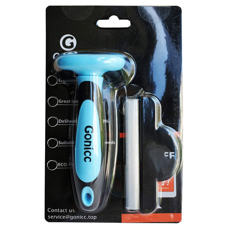 gonicc Dog & Cat Pets Nail Clippers and Grooming Brush. Nail Clippers with Safety Guard to Avoid Overcutting, Free Nail File. Dog Brush Effectively Reduces Shedding by Up to 95%. Professional Groomin - PawsPlanet Australia