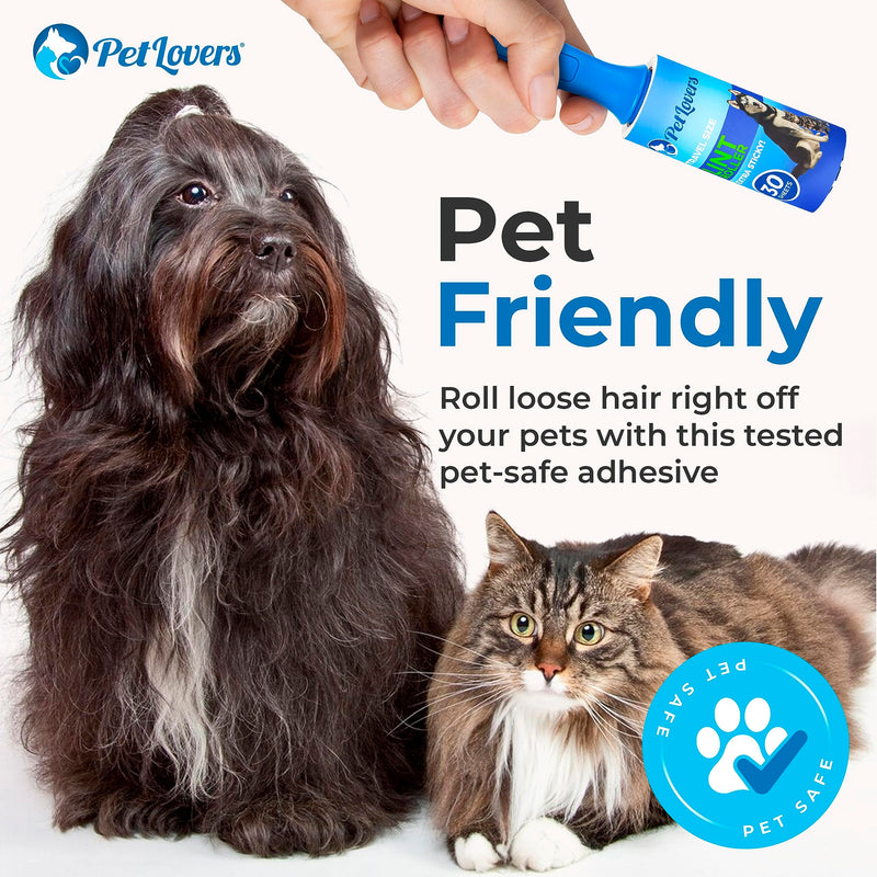 PetLovers Mini Lint Rollers for Travel 4 Pack - Small Sized Lint Removers for Easy Portability, Great for Pet Hair and Debri Pickup 4 Pack Mini - PawsPlanet Australia