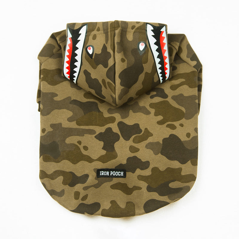 Camo Dog Hoodie Dog Clothes Extra Warm Fleece Lining Stretchy Fit for Small Medium Large Dogs (Camo, XXX-Large) 3XL(Chest:30",Back:23") Camo - PawsPlanet Australia