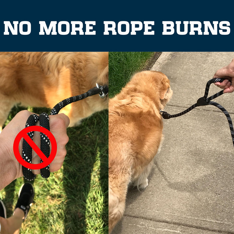 Double-Handle Rope Dog Leash with Locking Carabiner – Reflective Traffic Leash for Large, Medium, and Small Dogs – Heavy-Duty and Comfortable for Walking, Training, and Hiking (6 Feet) Royal Blue - PawsPlanet Australia