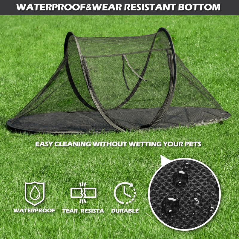 Cat Tent Outdoor, Pet Enclosure Tent Suitable for Cats and Small Animals, Indoor Playpen Portable Exercise Tent with Carry Bag?Black? Black