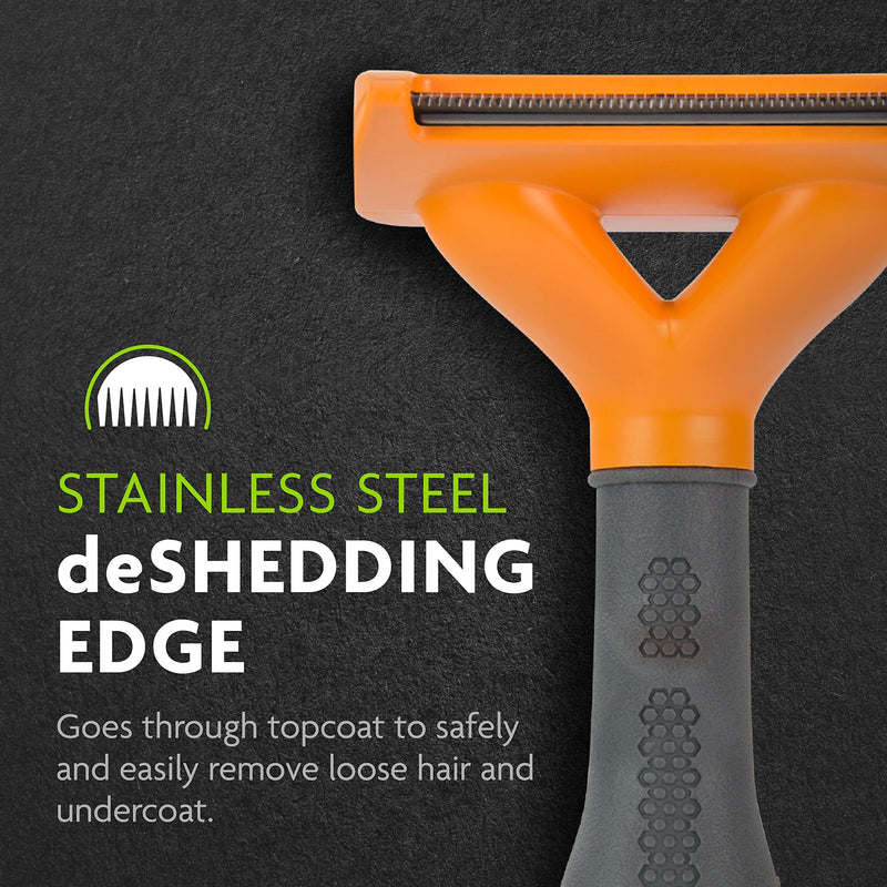 FURminator Medium Dog Undercoat deShedding Tool, Long Hair, Reduces Loose Hair from Shedding long hair - new model - PawsPlanet Australia