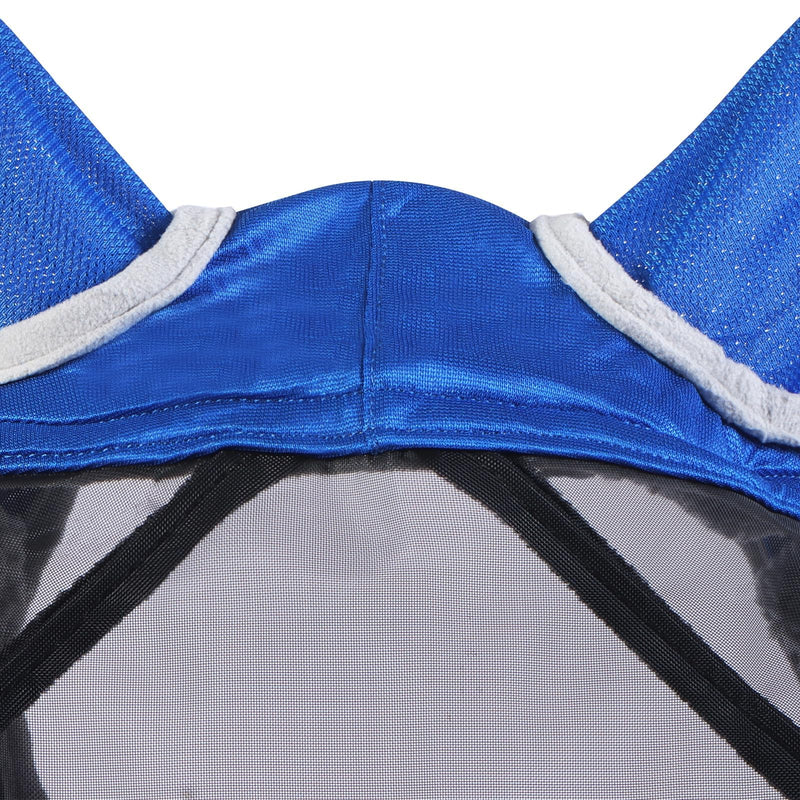 Harrison Howard Pro Luminous Horse Fly Mask Standard with Ears UV Protection for Horse Signature Blue Large Full Size Full (Large) - PawsPlanet Australia
