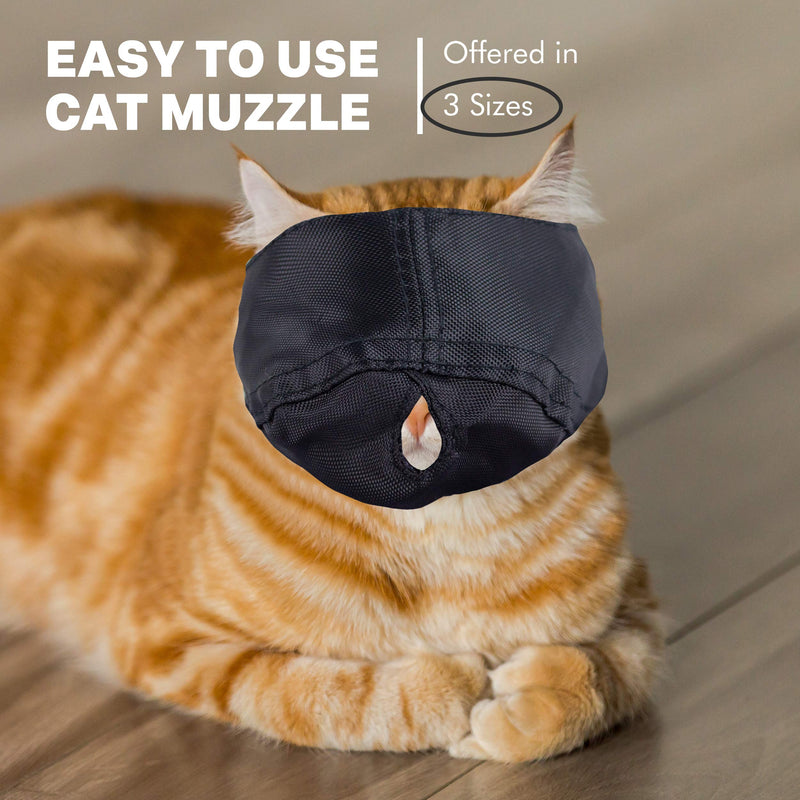 Downtown Pet Supply - Cat Muzzle for Grooming - Gentle and Soft Muzzle - Cat Grooming Supplies - Nylon - Medium - PawsPlanet Australia
