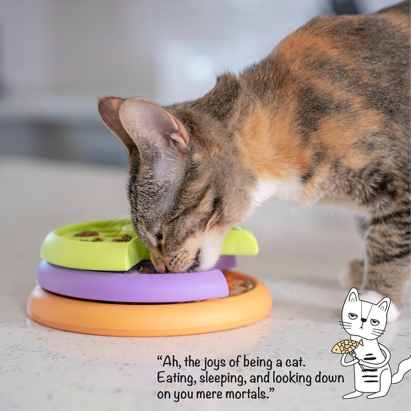 Catstages Kitty Lickin' Layers Multilayered Cat Fun Feeder Cat Treat Puzzle - PawsPlanet Australia