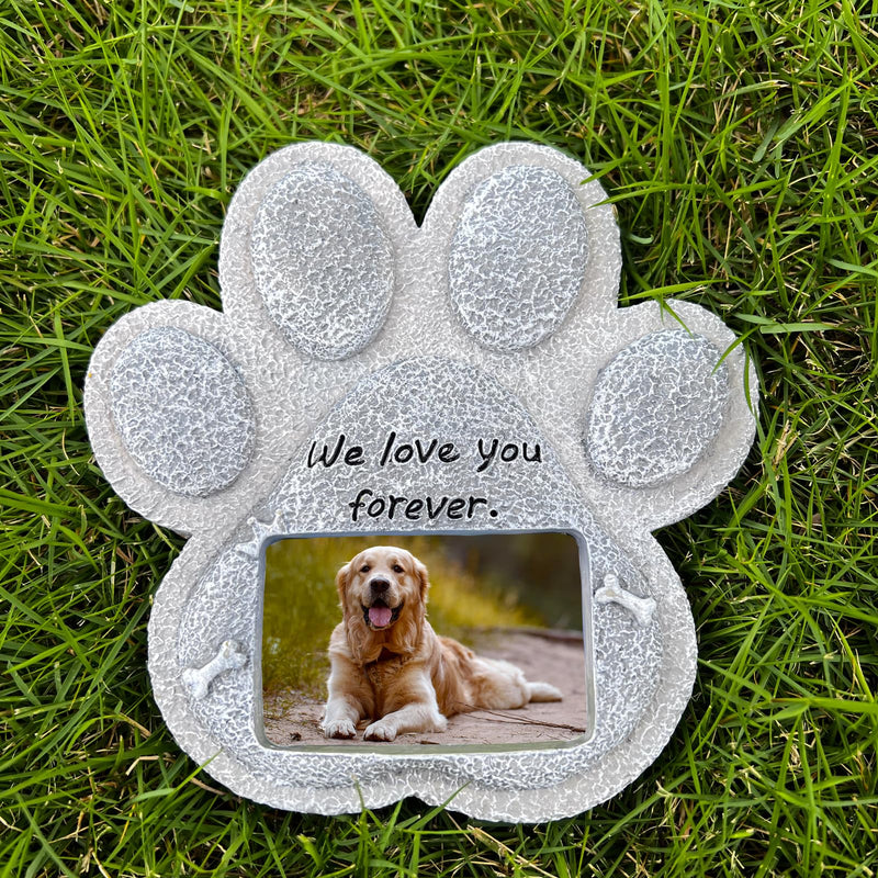 Pet Memorial Stones for Dogs,Loss of Dog Sympathy Gift Indoor Display,Pet Grave Markers Dog Bereavement Gifts Outdoor Tombstone Paw Shaped Carve We Love You Forever Dog‘s Paw - PawsPlanet Australia