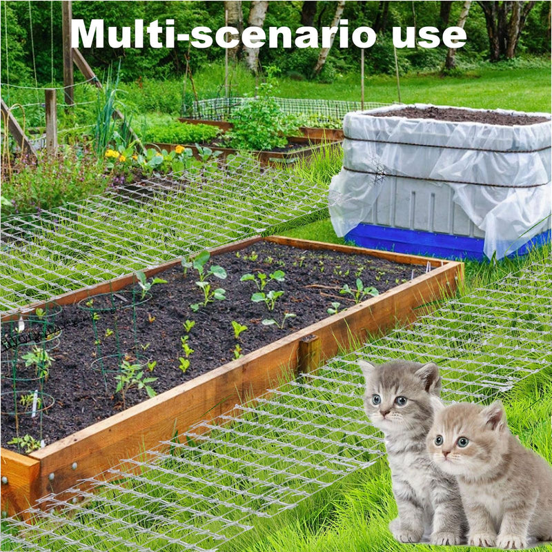 SHUESS Cat Scat Mat with Spikes 79"x12" Cat Deterrent Mat with Indoor & Outdoor, Anti Cat Spikes to Keep Dog Off Couch Furniture, with 6 Staples (6.5 ft) - PawsPlanet Australia