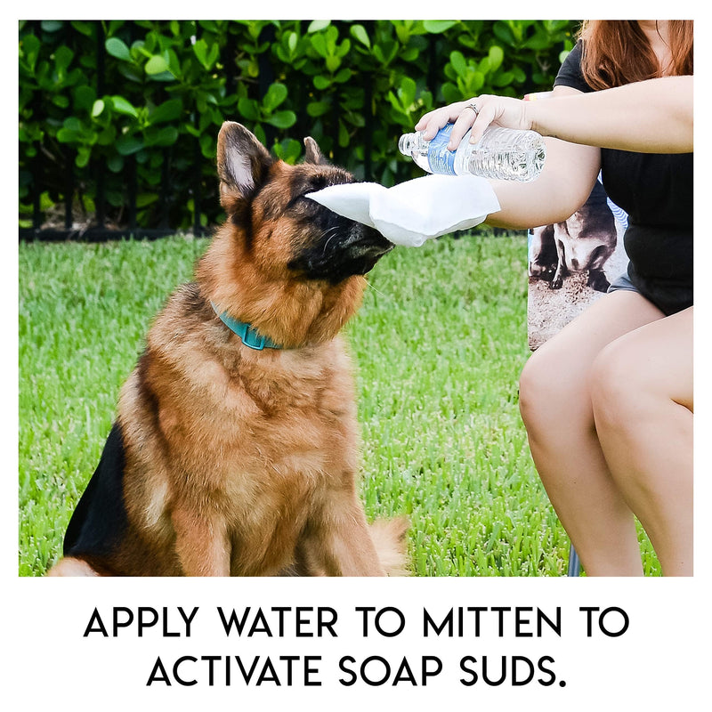 ScrubbyPet No Rinse Pet Wipes- Use Pet Bathing, Pet Grooming Pet Washing, Simple to Use,Just Lather, Wipe, Dry. Excellent Sensitive Skin. The Ideal Pet Wipes Bathing Your Pet Dog Cat. 5 - Count Mittens - PawsPlanet Australia