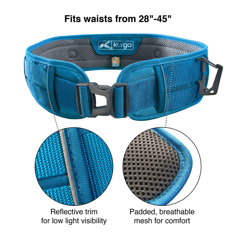 Kurgo RSG Utility Belt, Adjustable Dog Running Belt, Hands Free Running Belt for Running, Walking, Hiking Waist Belt