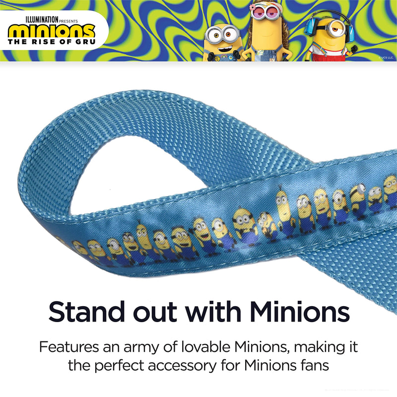 Minions Dog Leash, 4ft (48in) Blue and Yellow Minions in a Row | Gifts for Minions Fans and Their Pets | Officially Licensed Pet Product from Universal Studios 4 Foot - PawsPlanet Australia
