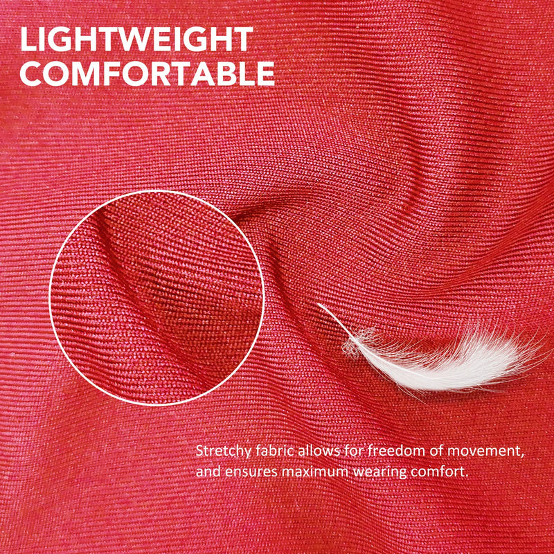Harrison Howard Super Comfort Stretchy Fly Mask Large Eye Space with UV Protection Soft on Skin with Breathability-Lava Red