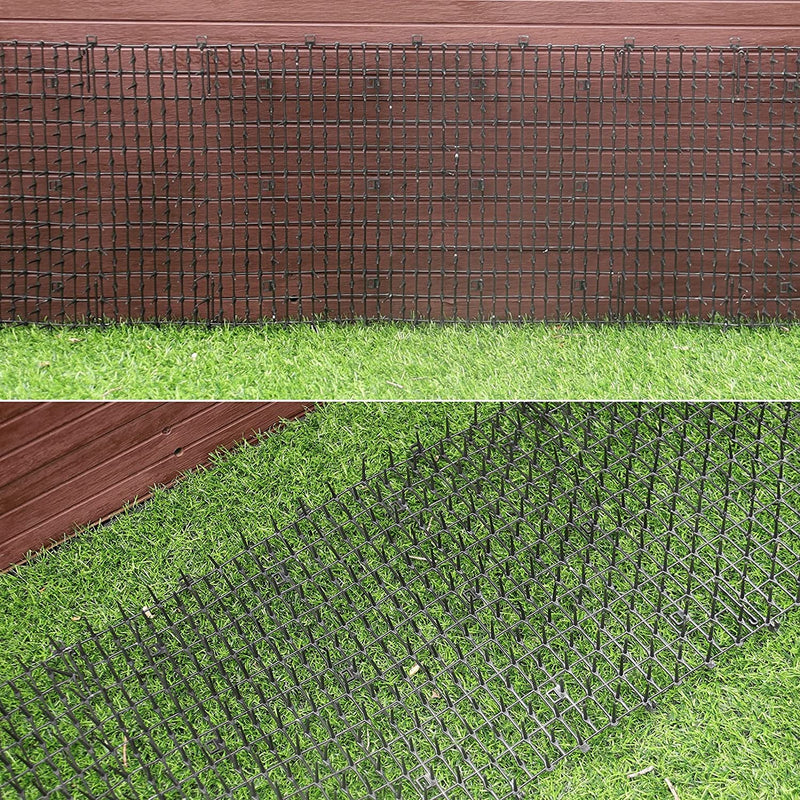 118"x 11.8" Cat Scat Mat for Cats with Spikes, Scat Mats for Dogs, Prickle Strips Digging Stopper Outdoor Deterrent Mat for Indoor Garden includes 8 Garden Staples 121.2"L x 118.0"W x 11.8"Th - PawsPlanet Australia