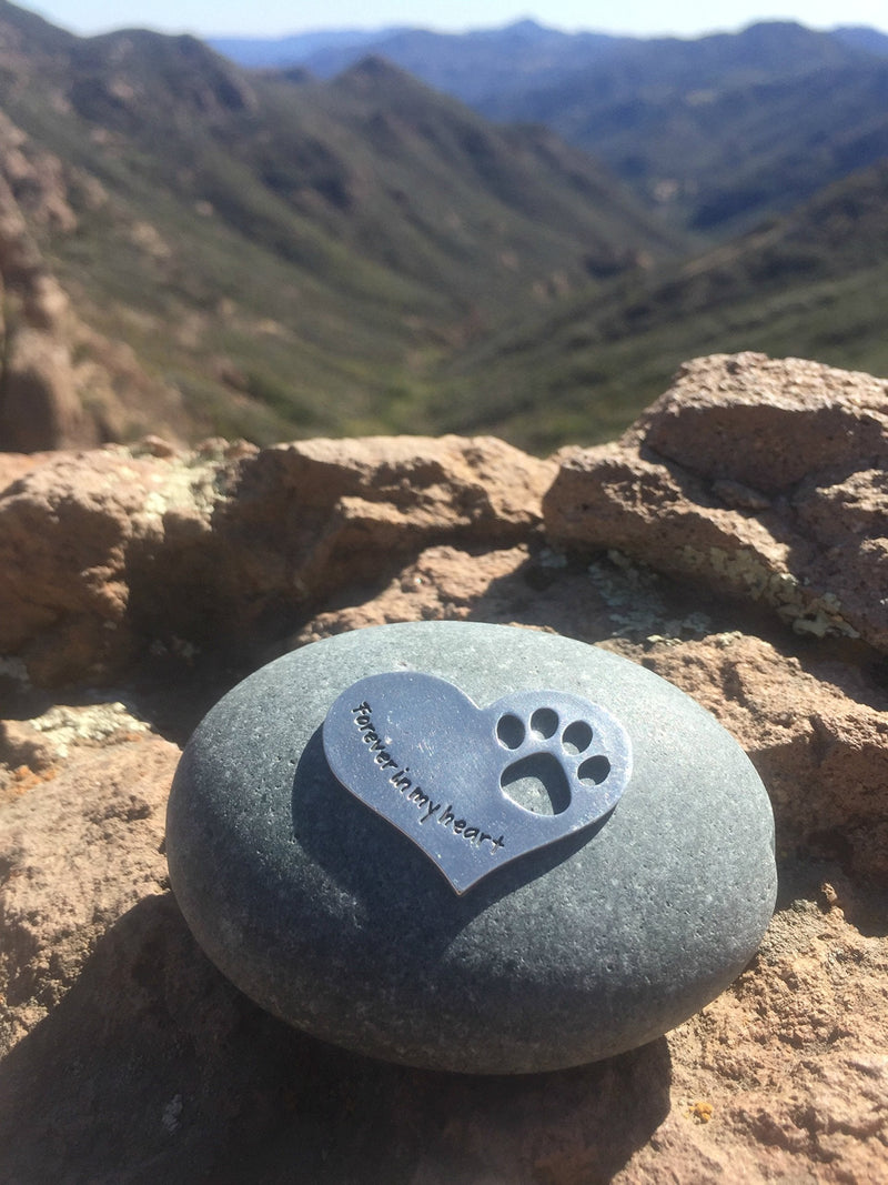 Comforting Dog Memorial Gift - Sympathy or Condolence Gift for Loss of Pet - Forever in My Heart Stone by Whitney Howard Designs - PawsPlanet Australia