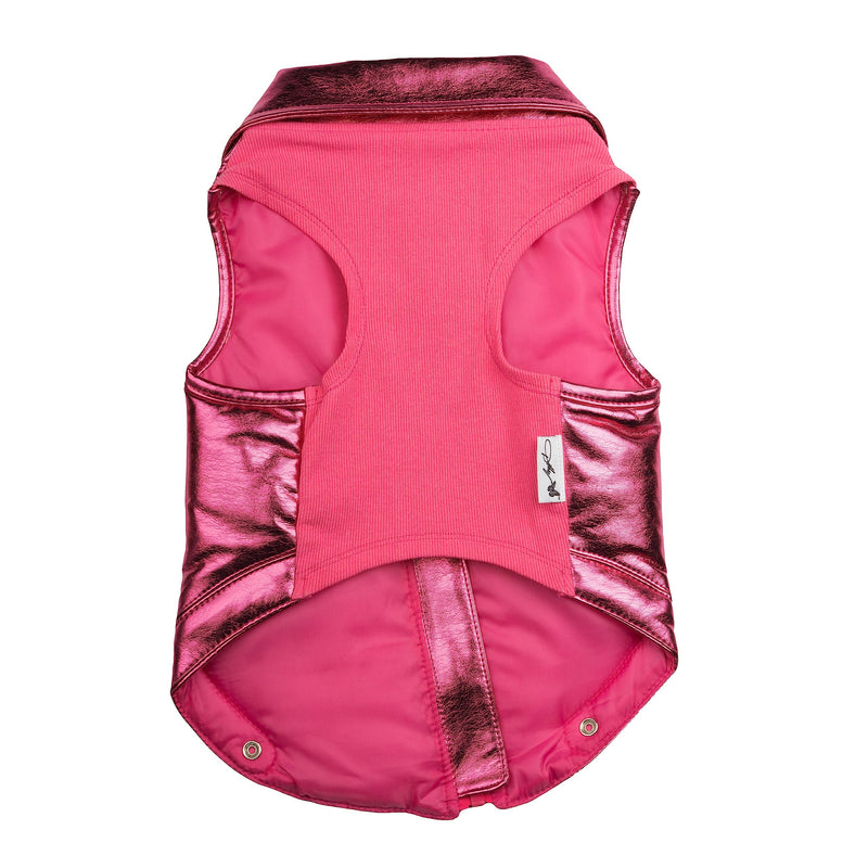 Doggy Parton Rhinestone Bomber Jacket for Dogs - Small, Pink