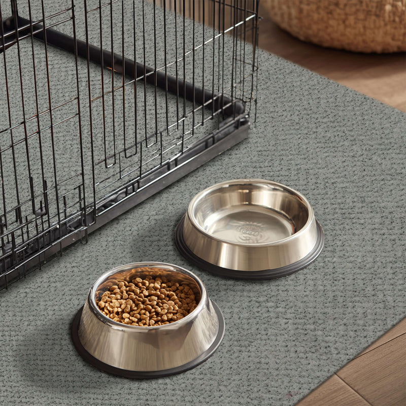 Mohawk Home Pet Play Pen Moisture Barrier Mat Utility Solid Gray 2' X 3' Other Perfect for Kitchen, Living Room, Kids Room, Dining Room, Hallway, Office, Garage, Entryway, Bathroom, Laundry Room 2' x 3' (Rectangular)