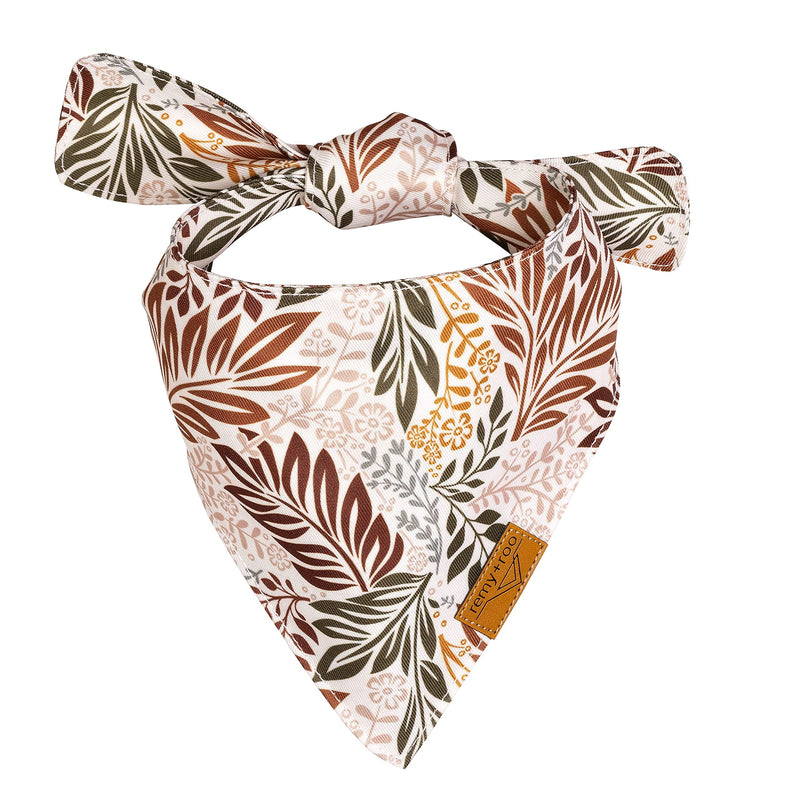Remy+Roo Fall Dog Bandanas 4 Pack - Amber Set, Premium Durable Polyester Fabric, Patented Curved Design, Adjustable Fit for Small, Large, and XL Dogs, Trendy Patterns, Dog Fall Bandanas (Small) - PawsPlanet Australia