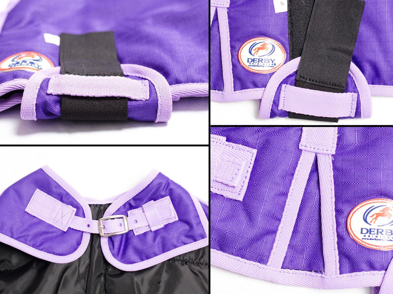 Derby Originals Horse Tough 600D Ripstop Waterproof Winter Dog Coat 150g Medium Weight 22 in Purple