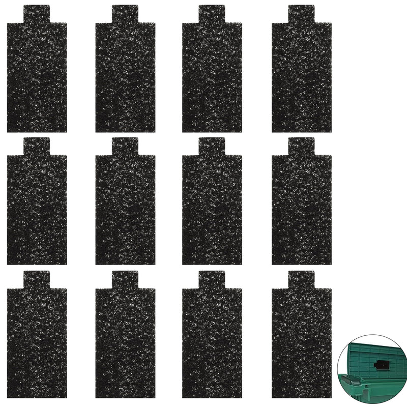 (12-Pack, Black) Carbon Cotton Cat Litter Box Replacment Filters Compatible with Pet Zone Semi Automatic Cat Litter Box Filters for Absorbing Odors Control Damp from Pets - PawsPlanet Australia