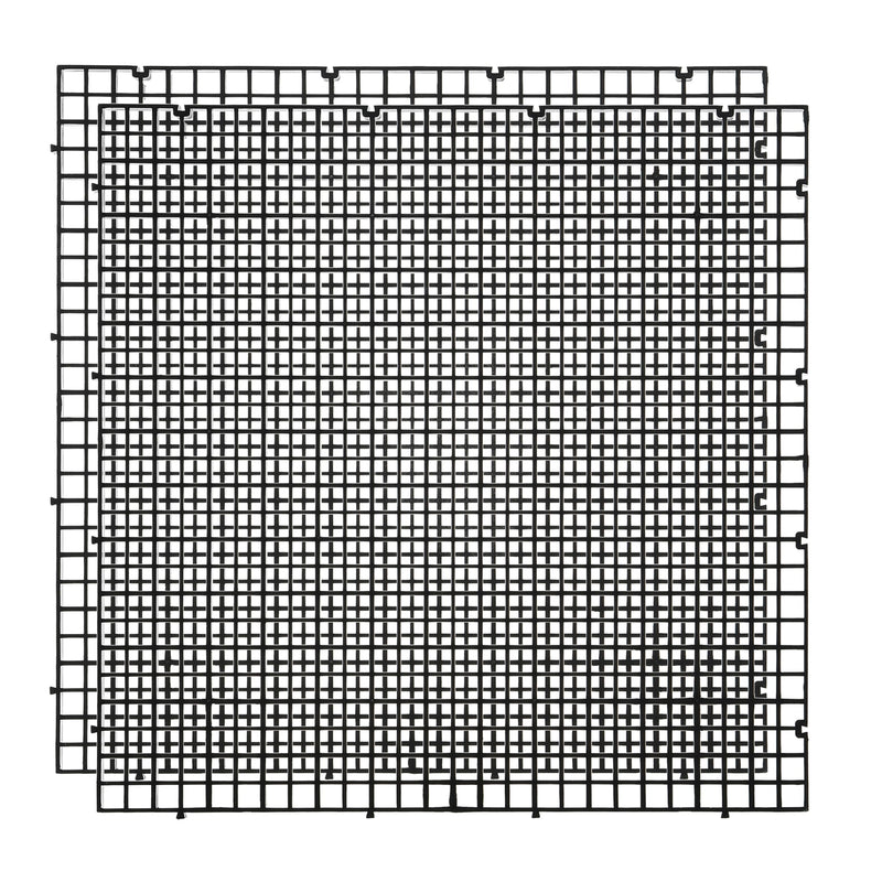 ALEGI Aquarium Plastic Grid Divider Tray Egg Crate,Grid Isolate Board Divider Fish Tank Bottom Black Filter Tray (Black 2 Pcs L) Black 2 Pcs L - PawsPlanet Australia