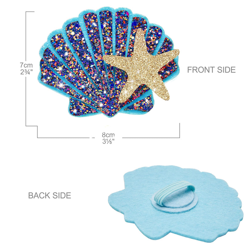 Blueberry Pet Summer Dog Collar for Large Dogs - Adjustable 18"-26" Ocean Mermaid Scales Print, Pink & Blue, Stylish & Durable with Seashells - Best Dog Collar for Style-Conscious Pet Parents