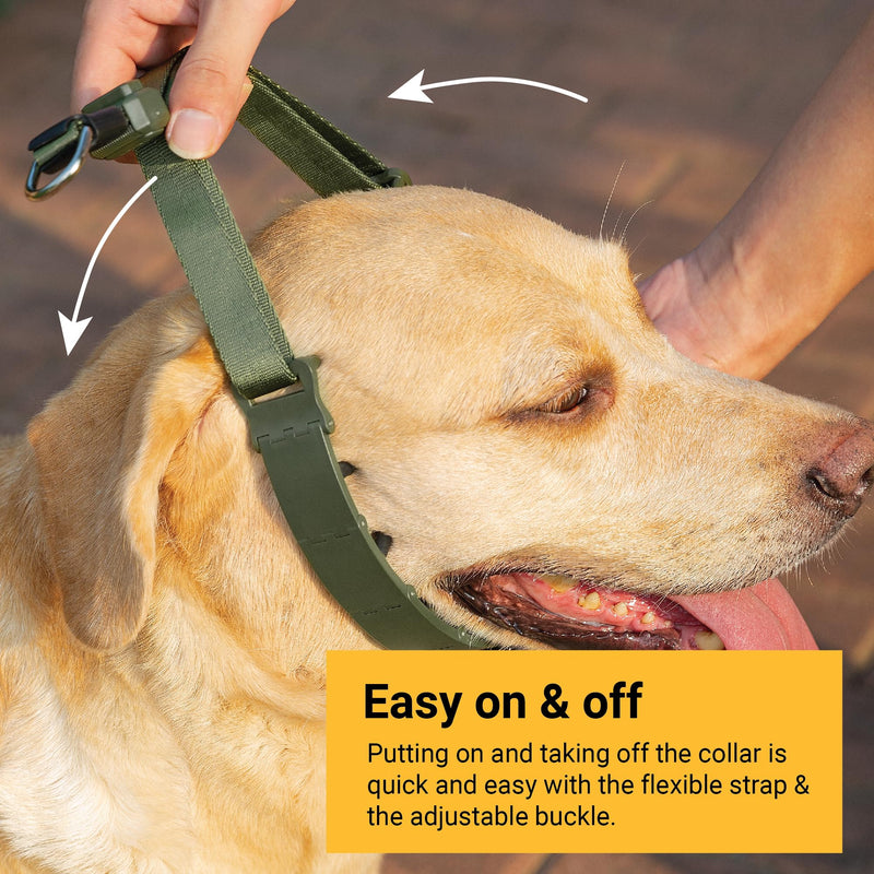 SVD.PET Dog Prong Collar for No-Pull Training, Quick-Release Buckle Adjustable Pinch Collar for Small Dogs (Army Green, Small Size) Army Green