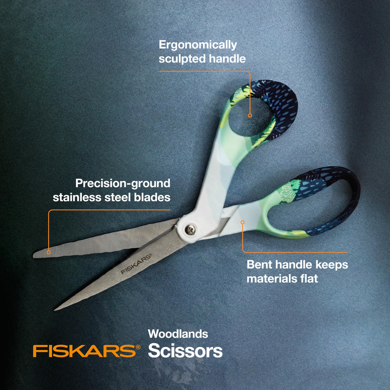 Fiskars Explore Collection Scissors, Woodlands (8 in.) - PawsPlanet Australia