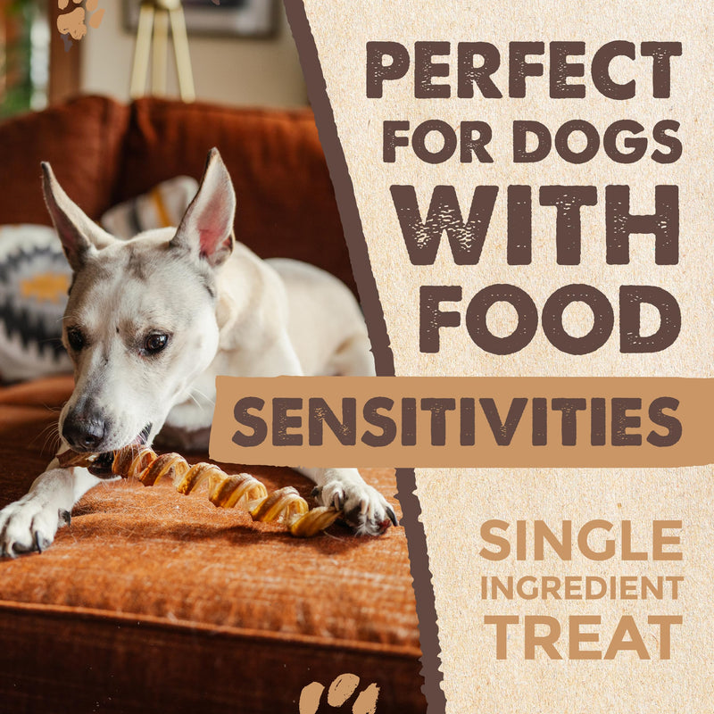 Mighty Paw Naturals Curly Bully Sticks for Dogs - Grass Fed Beef Dog Chews. Bully Sticks for Large Pets, Medium, Small Breeds. Lower Odor Treats for Small Pets. Single Ingredient 12”, 5 Pack 12" Curls - 5 Pack