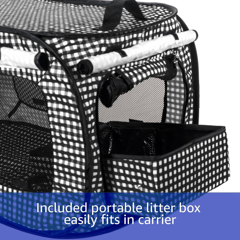 Pet Fit For Life Large Condo (Black) and Heating/Cooling Pad Bundle with Wand and Bowl - PawsPlanet Australia