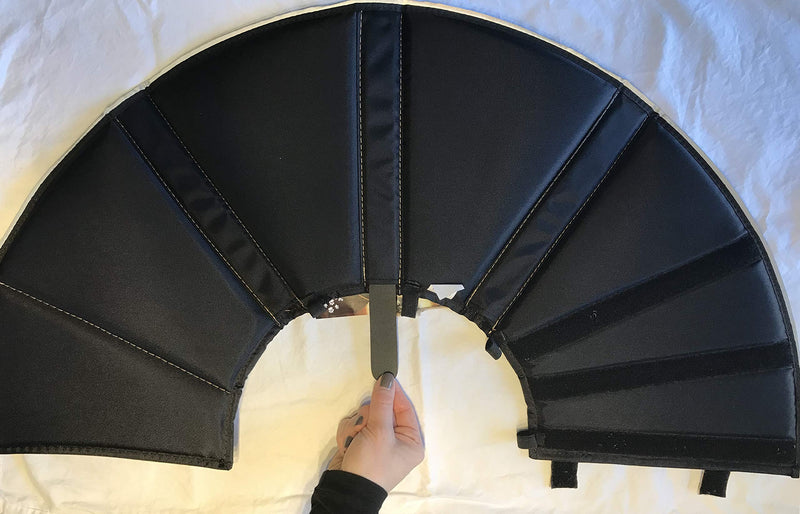 All Four Paws Comfy Cone Pet Cone for Dogs, Cats, Medium, Black - Comfortable Soft Dog Cone Collar Alternative for After Surgery, Wound Care, Spay, Neuter - Dog and Cat Recovery Elizabethan-Collar M(Neck to Nose 8")